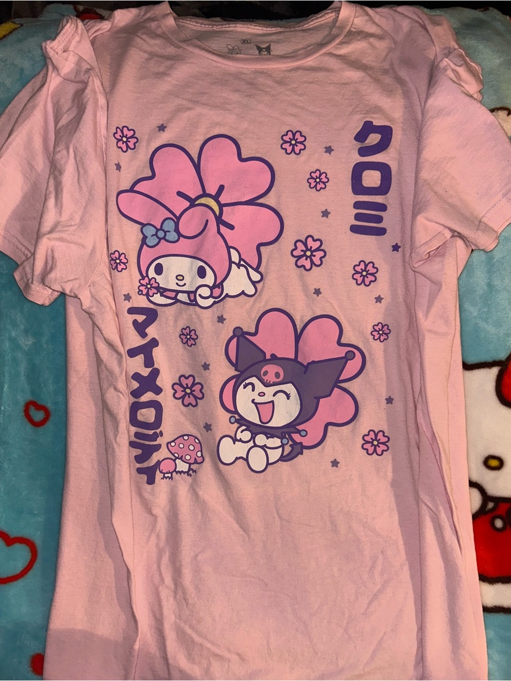 My Melody & Kuromi Pink Graphic Women’s T-Shirt